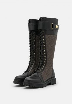 MICHAEL Michael Kors Damen STARK BOOT - Schnürstiefel - Black/brown -MICHAEL Michael Kors Geschäft 014348fee49f4372aba3fcdf7c12b354