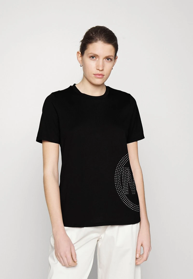 MICHAEL Michael Kors Damen STUDDED CHARM CLASSIC - T-Shirt Print - Black 3 MICHAEL Michael Kors Damen STUDDED CHARM CLASSIC - T-Shirt Print - Black