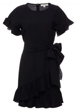 MICHAEL Michael Kors Damen RUFFLE WRAP DRESS - Freizeitkleid - Black 12 MICHAEL Michael Kors Damen RUFFLE WRAP DRESS - Freizeitkleid - Black -MICHAEL Michael Kors Geschäft 058f99d113a840e5a5eeead62f10a5a5