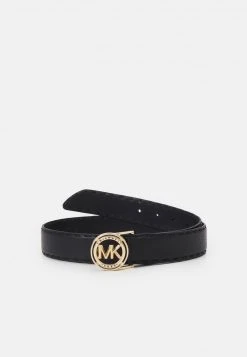 MICHAEL Michael Kors Damen LOGO BELT WITH HAND STITCHING - Gürtel - Black
