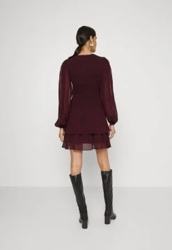 MICHAEL Michael Kors Damen CHEETAH SMOCK MINI - Freizeitkleid - Dark Ruby -MICHAEL Michael Kors Geschäft 08e15f02ea9d4771b29f69757be40d2c