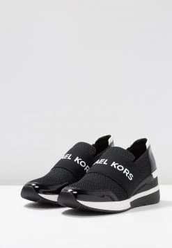 MICHAEL Michael Kors Damen FELIX TRAINER - Slipper - Black/optic White -MICHAEL Michael Kors Geschäft 0a1db7cdfb25454f87411917b6a3a29e