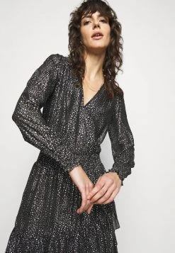 MICHAEL Michael Kors Damen SPACED GALAXY - Cocktailkleid/festliches Kleid - Black / Silver -MICHAEL Michael Kors Geschäft 0c492e25a5a74a92b8e62bfb4cc25947