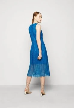 MICHAEL Michael Kors Damen MIDI DRESS - Cocktailkleid/festliches Kleid - Bright Cyan Blue -MICHAEL Michael Kors Geschäft 102af792bda1406ab799a8c82cc6ad6d