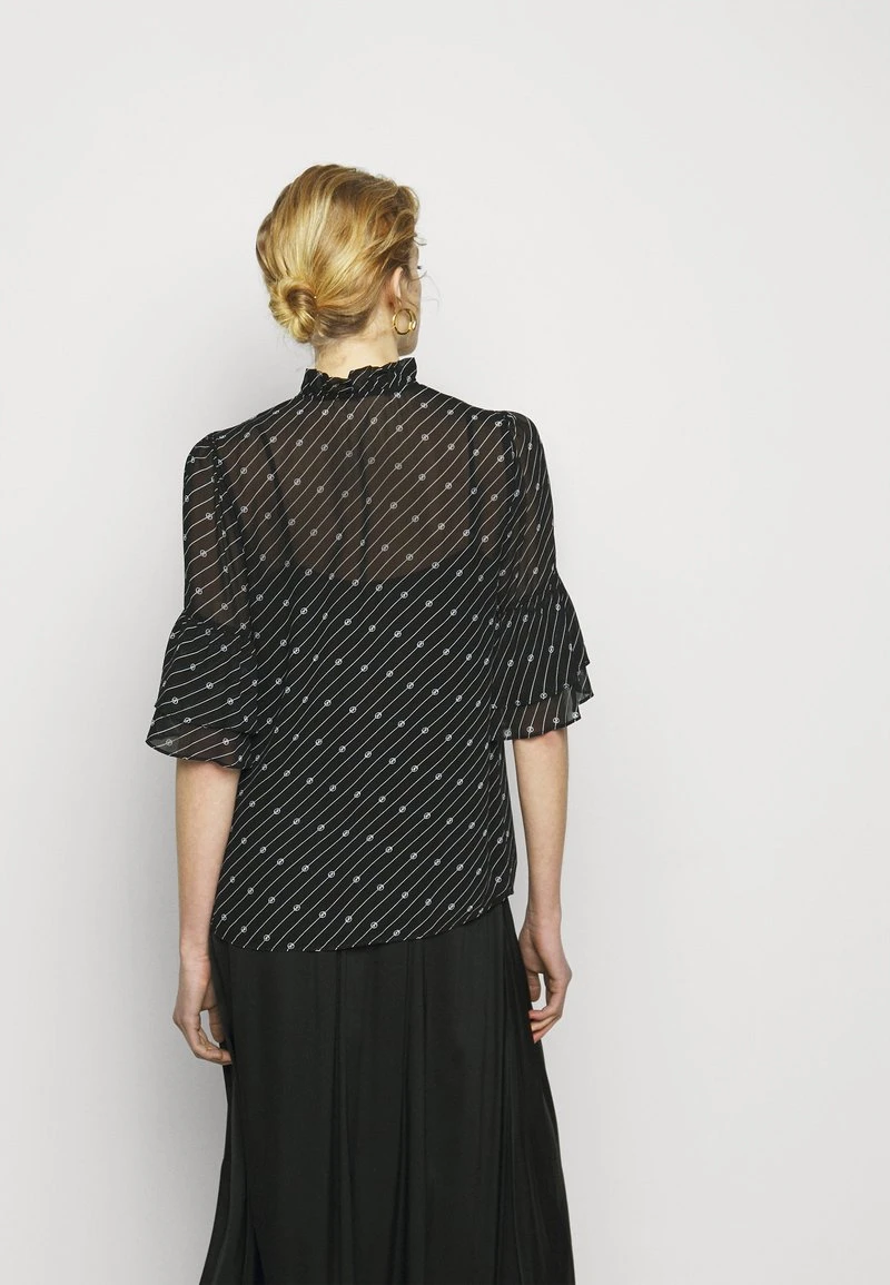 MICHAEL Michael Kors Damen LOGO BELL - Bluse - Black/ White 5 MICHAEL Michael Kors Damen LOGO BELL - Bluse - Black/ White – Bild 3