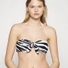 MICHAEL Michael Kors Damen REVERSIBLE TIE FRONT BANDEAU - Bikini-Top - Navy