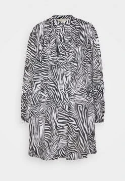 MICHAEL Michael Kors Damen LAWN ZEBRA MINI - Blusenkleid - White/black -MICHAEL Michael Kors Geschäft 1bcc3c5d51674e848ff124fce22a926f