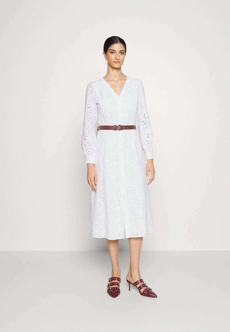 MICHAEL Michael Kors Damen PALM EYELET KATE DRESS - Blusenkleid - White 3 MICHAEL Michael Kors Damen PALM EYELET KATE DRESS - Blusenkleid - White