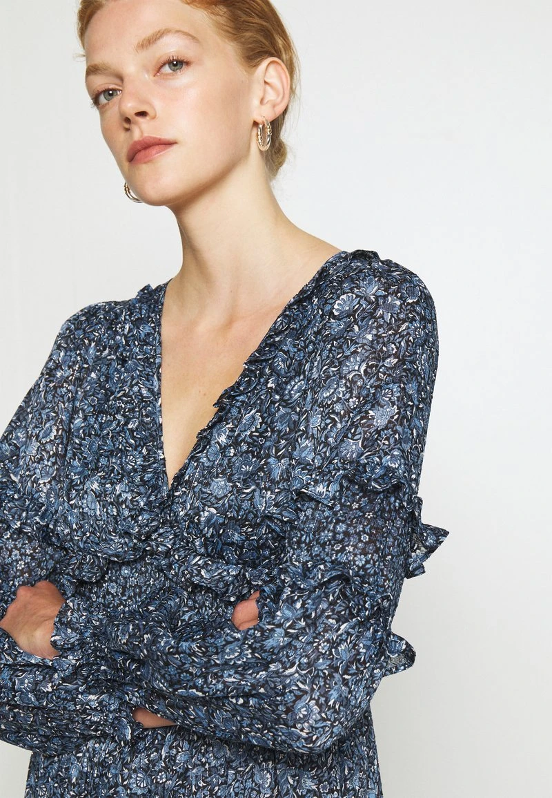 MICHAEL Michael Kors Damen MAXI DRESS WITH MINI RUFFLES - Maxikleid - Chambray 7 MICHAEL Michael Kors Damen MAXI DRESS WITH MINI RUFFLES - Maxikleid - Chambray – Bild 5