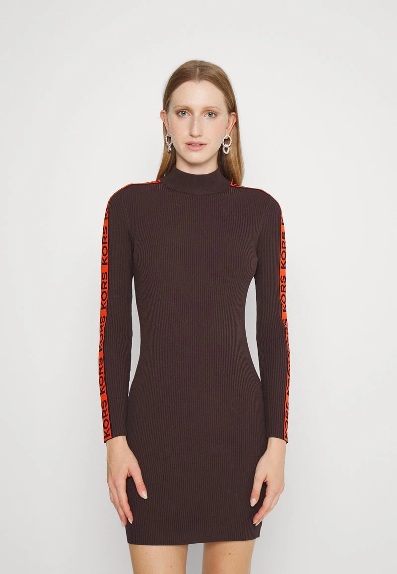 MICHAEL Michael Kors Damen TAPE - Strickkleid - Chocolate 3 MICHAEL Michael Kors Damen TAPE - Strickkleid - Chocolate