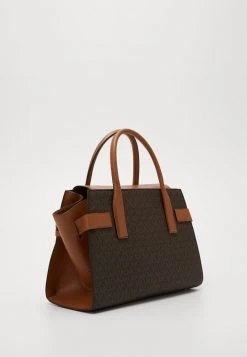 MICHAEL Michael Kors Damen CARMEN FLAP BELTED SATCHEL - Handtasche - Brown/acorn -MICHAEL Michael Kors Geschäft 24c218696d6f43428dcff818692fe6ae