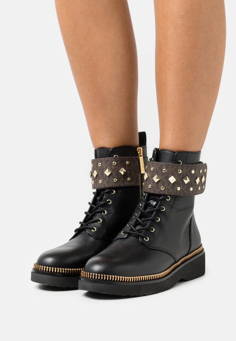 MICHAEL Michael Kors Damen HASKELL CUFF BOOTIE - Schnürstiefelette - Brown/black 3 MICHAEL Michael Kors Damen HASKELL CUFF BOOTIE - Schnürstiefelette - Brown/black