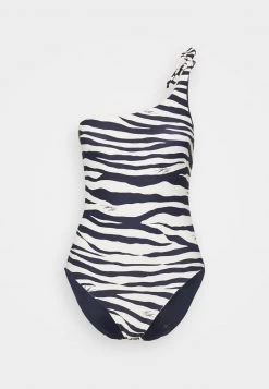 MICHAEL Michael Kors Damen REVERSIBLE ZEBRA ONE SHOULDER ONEPIECE - Badeanzug - Navy -MICHAEL Michael Kors Geschäft 2a7f78c105ea4177bbbb17df09f901fa