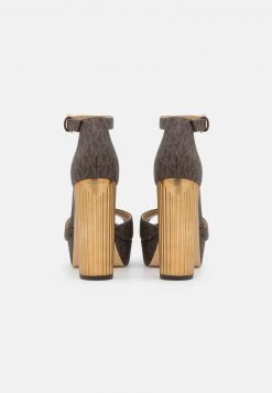 MICHAEL Michael Kors Damen PORTER ANKLE STRAP - High Heel Sandalette - Brown -MICHAEL Michael Kors Geschäft 317c2a4ac5df49cfa3f4ddd1c64f44df