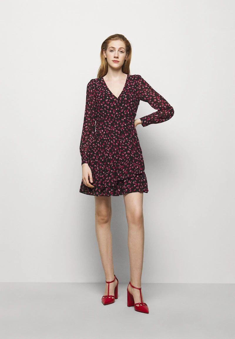 MICHAEL Michael Kors Damen FLORAL PRINTED MINI DRESS - Freizeitkleid - Berry 3 MICHAEL Michael Kors Damen FLORAL PRINTED MINI DRESS - Freizeitkleid - Berry