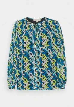 MICHAEL Michael Kors Damen FLORAL TIE - Bluse - Limeade -MICHAEL Michael Kors Geschäft 3f6f1f01873e431d8815c450eb0c6cad