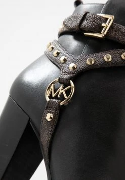 MICHAEL Michael Kors Damen PRESTON BOOTIE - High Heel Stiefelette - Black/brown -MICHAEL Michael Kors Geschäft 3fb3801ab15a41b3966b04c9c52c192b