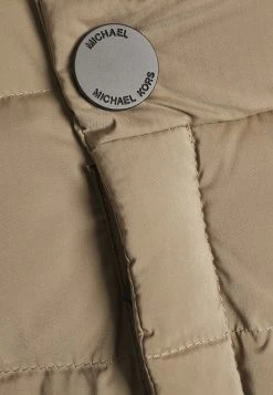 MICHAEL Michael Kors Damen ULTRA BELTED HORIZONTAL QUILTED JACKET - Daunenjacke - Taupe -MICHAEL Michael Kors Geschäft 40e3f32aa0a94e50b658cfc1d8e95a5c