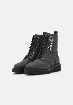 MICHAEL Michael Kors Damen HASKELL BOOTIE - Plateaustiefelette - Black -MICHAEL Michael Kors Geschäft 449f0520cc374268ac846f334a8a753c