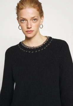 MICHAEL Michael Kors Damen CHAIN - Strickpullover - Black -MICHAEL Michael Kors Geschäft 44f976fc4014401f84e39e86a683a504