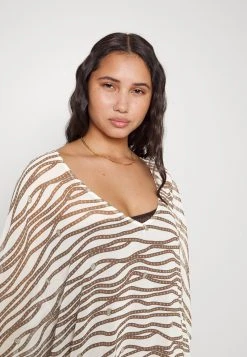 MICHAEL Michael Kors Damen DIAGONAL BELT V NECK CAFTAN - Strandaccessoire - Bone -MICHAEL Michael Kors Geschäft 4604fcc3153f45cf8a1bf39d6f4d591a