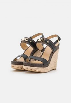 MICHAEL Michael Kors Damen FARRAH WEDGE - Plateausandalette - Brown/black -MICHAEL Michael Kors Geschäft 47e82339cd574df9bfcbf5e128241405