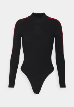 MICHAEL Michael Kors Damen TAPE BODYSUIT - Langarmshirt - Black -MICHAEL Michael Kors Geschäft 4c15f0bac3a24c6ca0d4f72760f451dd