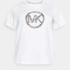 MICHAEL Michael Kors Damen FLORAL CIRCLE LOGO TEE - T-Shirt Print - White 2 MICHAEL Michael Kors Damen FLORAL CIRCLE LOGO TEE - T-Shirt Print - White -MICHAEL Michael Kors Geschäft 55cde59a2f724ea991c7b0ef83be35ec