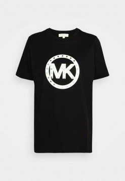 MICHAEL Michael Kors Damen STUD CIRCLE LOGO TEE - T-Shirt Print - Black -MICHAEL Michael Kors Geschäft 61c5d17297ac44a5aaaaeea172a3466e