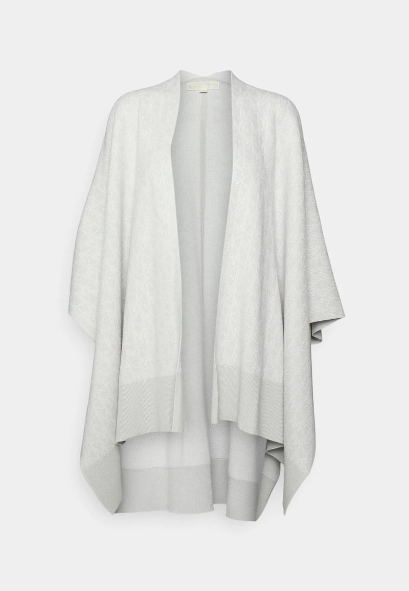 MICHAEL Michael Kors Damen BOLD INTARSIA PONCHO - Cape - Aluminium 3 MICHAEL Michael Kors Damen BOLD INTARSIA PONCHO - Cape - Aluminium