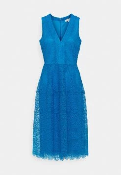 MICHAEL Michael Kors Damen MIDI DRESS - Cocktailkleid/festliches Kleid - Bright Cyan Blue -MICHAEL Michael Kors Geschäft 658b9a9147784147be79de7e1ce97c62