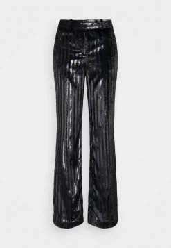 MICHAEL Michael Kors Damen STRIPE PANT - Stoffhose - Black