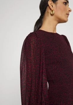 MICHAEL Michael Kors Damen CHEETAH SMOCK MINI - Freizeitkleid - Dark Ruby -MICHAEL Michael Kors Geschäft 6c8d7051a37e456698197a54d97bd039