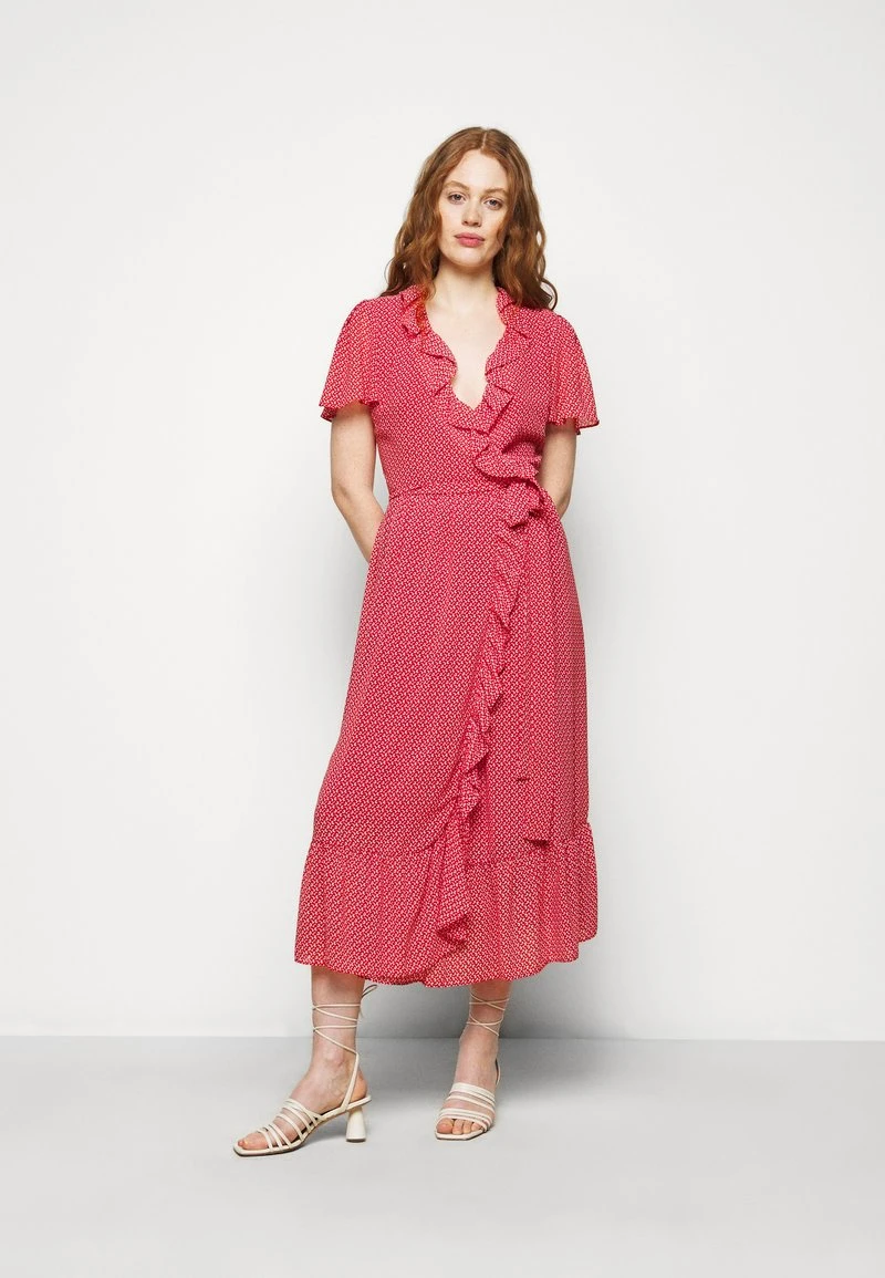 MICHAEL Michael Kors Damen PRINTED MIDI DRESS - Freizeitkleid - Crimson 3 MICHAEL Michael Kors Damen PRINTED MIDI DRESS - Freizeitkleid - Crimson