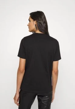 MICHAEL Michael Kors Damen STUD CIRCLE LOGO TEE - T-Shirt Print - Black -MICHAEL Michael Kors Geschäft 6ce98be4ac964a76ab6bb98b8f1cd10d