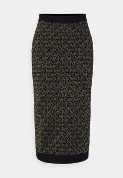 MICHAEL Michael Kors Damen PENCIL SKIRT - Bleistiftrock - Black/gold -MICHAEL Michael Kors Geschäft 7a1ecb803036442eb774c7b1414a86a0