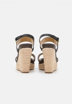 MICHAEL Michael Kors Damen FARRAH WEDGE - Plateausandalette - Brown/black -MICHAEL Michael Kors Geschäft 7ccd1358717b4a3b924893ee56e97b89