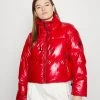 MICHAEL Michael Kors Damen CROPPED METALLIC PUFFER - Winterjacke - Crimson -MICHAEL Michael Kors Geschäft 80d575945c19441ba2000f0a7b27a16b