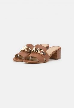 MICHAEL Michael Kors Damen IZZY MULE - Pantolette Hoch - Cognac -MICHAEL Michael Kors Geschäft 85ed8198bf064f7289f17103743b8810