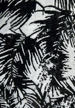 MICHAEL Michael Kors Damen PALM SEQUIN DRESS - Cocktailkleid/festliches Kleid - Black -MICHAEL Michael Kors Geschäft 85f12bbe2e2f440db99507d83fa8a082