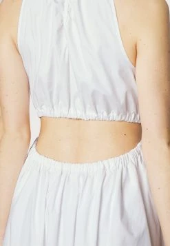 MICHAEL Michael Kors Damen HALTER MIDI DRESS - Freizeitkleid - White -MICHAEL Michael Kors Geschäft 86986ca5024248e7b892c7f34211bf78