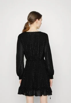 MICHAEL Michael Kors Damen CLIP WRAP - Cocktailkleid/festliches Kleid - Black -MICHAEL Michael Kors Geschäft 870f56ef427a4f18b6c21357aa79bac5