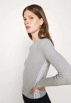 MICHAEL Michael Kors Damen TAPE CREW - Strickpullover - Pearl Heather -MICHAEL Michael Kors Geschäft 90216b63881c46198aba04cf759a6d17
