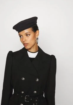 MICHAEL Michael Kors Damen PUFF SLEEVE COAT - Trenchcoat - Black -MICHAEL Michael Kors Geschäft 916e0835b13047f090ad0ed4720aea1d