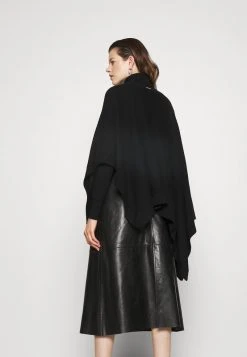 MICHAEL Michael Kors Damen ASYM PONCHO - Cape - Black -MICHAEL Michael Kors Geschäft 92164c8638ee496e97c13a1ccf593b36