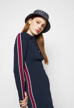 MICHAEL Michael Kors Damen LOGO TAPE SPLIT HEM DRESS - Etuikleid - Midnightblue -MICHAEL Michael Kors Geschäft 92350da39fef4bc9ad2996cf0a97e848