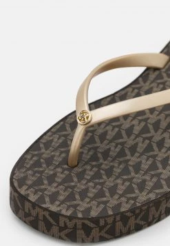 MICHAEL Michael Kors Damen LILO - Zehentrenner - Brown/pale Gold -MICHAEL Michael Kors Geschäft 93ab1ace284447749f0e3b6787eb8cc2