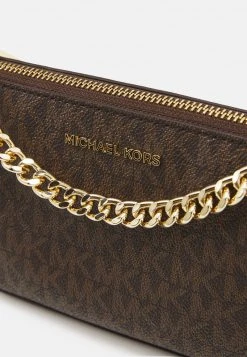 MICHAEL Michael Kors Damen JET SET CHAIN POUCHETTE - Clutch - Brown -MICHAEL Michael Kors Geschäft 9626b674b2f24cb7be5311e164857734