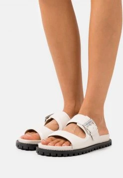 MICHAEL Michael Kors Damen GISELLE SLIDE - Pantolette Flach - Light Cream