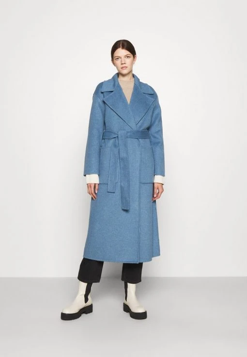 MICHAEL Michael Kors Damen DOUBLEFACE ROBE COAT - Klassischer Mantel - Blue -MICHAEL Michael Kors Geschäft a3f1a89b5bf245fcb13ea46e847ab8b2
